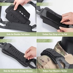 1/2 PCS Tactical Vest Shoulder Strap Pad Comfort Cushion Nylon Mesh Protect Pads