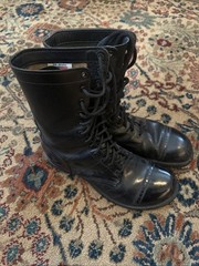 Corcoran 10″ Leather Field Combat Boots 1525 Made In USA Black 12 Paratrooper