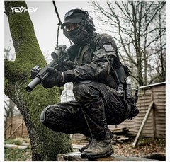 YEVHEV Multicam Combat Pants Men Removable Knee Pads Tactical Multiple Pockets