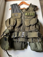 Galls Tactical Vest with Belt, Canteen, and Other Accessories, Great Condition