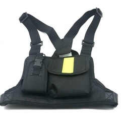 Radio Tactical Vest Pocket Chest Harness Chest Front Pouch Holster Carry Case