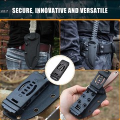 4-Pack Knife Belt Clip Holster Tactical Belt Buckle Kydex Belt Clip Universal