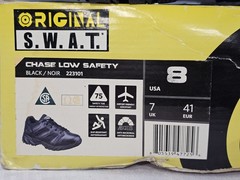 👟NEW Original SWAT Chase Low Safety Toe Slip Resistant Shoes Men’s 8 Black👟