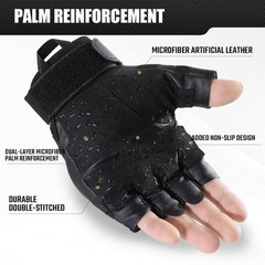 Fingerless Tactical Gloves Outdoor Motorcycle Cycling Half Finger Airsoft Gloves