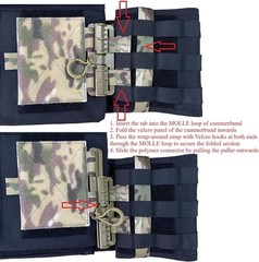 for Tactical MOLLE Vest Quick Disconnect Buckle Hook & Loop Strap & Flap Adap…