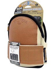 TROXELL USA SuperSoft Leatherhead Kneepads – (Large Size / Large, Beige
