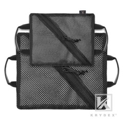 KRYDEX 2pcs Tactical Mesh Pouches Set Zipper Storage Organizer Travel Pockets