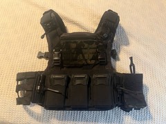Agilite K19 Professional Series Plate Carrier Black Camo W/ Pincer Placard