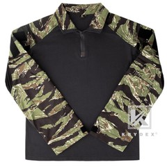KRYDEX Gen3 Combat Shirt Army Tactical Uniform Tops & Elbow Pads Airsoft GT Camo