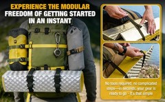 Tactical MOLLE/PALS Backpack Attachment Straps – Adjustable G-Hook Tie Downs,…