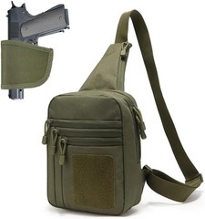 Tactical Quick Access Concealed Carry Pistol Bag Gun Holster Crossbody Sling Bag