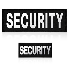 Security Patch, 2 Pcs Reflective Hook and 27*10cm, 14*6.5cm, Black