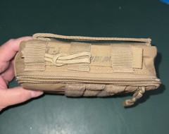 Mercury Tactical Gear MOLLE Utility Pouch,Coyote Brown,7”x5”x2”,Great Used Cond