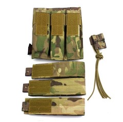 Open Top Triple Kriss 9mm Mag Pouch Tactical Molle MP5 MP7 MP9 Magazine Pouch