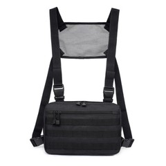 Adjustable Mens Chest Bag Tactical Molle Harness Chest Pouch Carrier Storage Bag