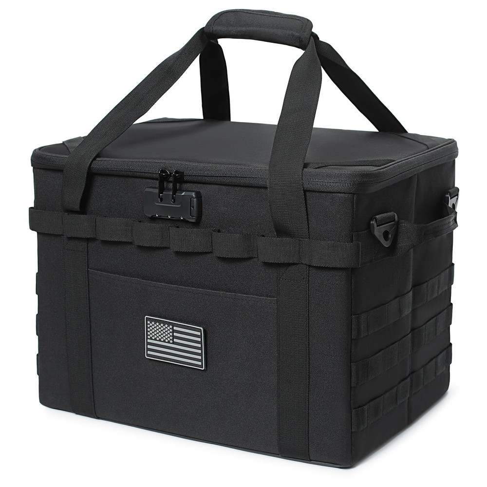 Lemubeane Tactical Camping Storage Bag – 38L Utility Tote 38L, Black