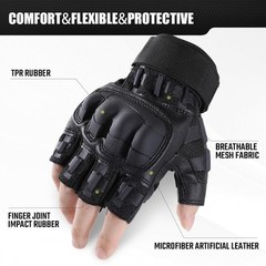 Fingerless Tactical Gloves Outdoor Motorcycle Cycling Half Finger Airsoft Gloves