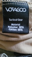 VOTAGOO Multicam Tactical Combat Shirt XL Polyester Cotton Beige Multicolor