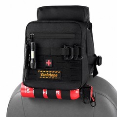 Headrest-Mounted Back Seat Organizer, Tactical MOLLE Panel, 600D Nylon outdoor