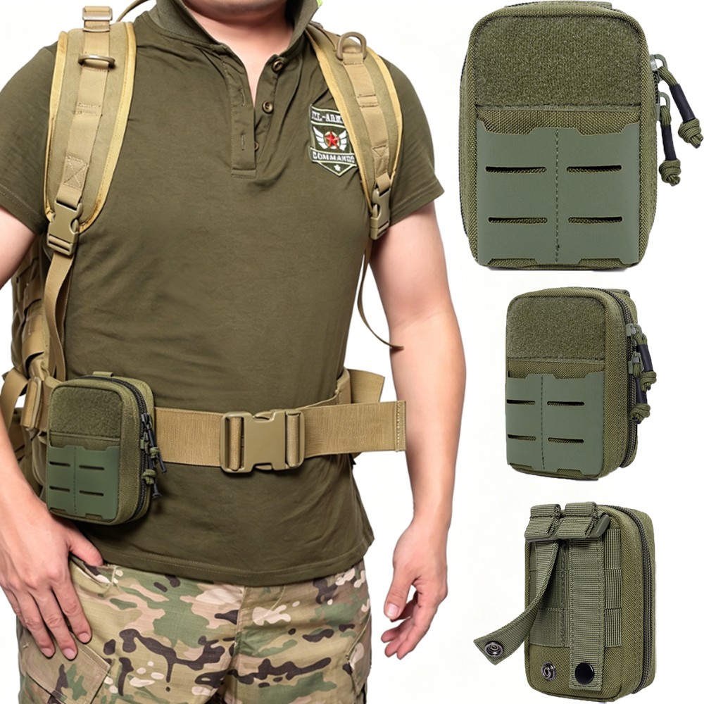 Tactical Molle EDC Bag Cellphone Pouch Holder Utility Gadget Green Organizer Bag