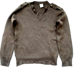 1987 IDF Green Wool Jumper Sweater Israel ZAHAL size M