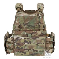 KRYDEX Tactical SCARAB Plate Carrier Heavy Duty Vest and MOLLE Front Panel Camo