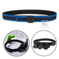 KRYDEX IPSC 1.5in Competition Belt Tactical Shooting Nylon Belt for Airsoft Blue