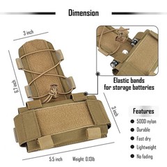 Tactical Airsoft Helmet Battery Pouch Counterweight Pouch (DD)
