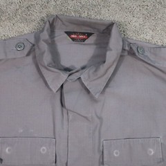 TRU-SPEC Uniform Shirt Mens Large Long Sleeve Polyester Cotton Ripstop Epaulets