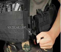 Urban Assault Desert Fox Tactical Vest Plate Carrier W/ Level III Armor Plates