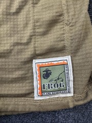 USMC FROG Grid Fleece 1/4 Zip Pullover Large Long Coyote Brown Peckham FR