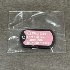 New-Olight-#OTEAMPINK-Patch-Hook&Loop-PVC-Rubber-Sealed-Package-Dog-Tag-Swag