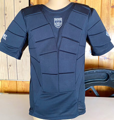 Giant Tactical Black Padded Protective Tactical Shirt Top, Size L Polyester