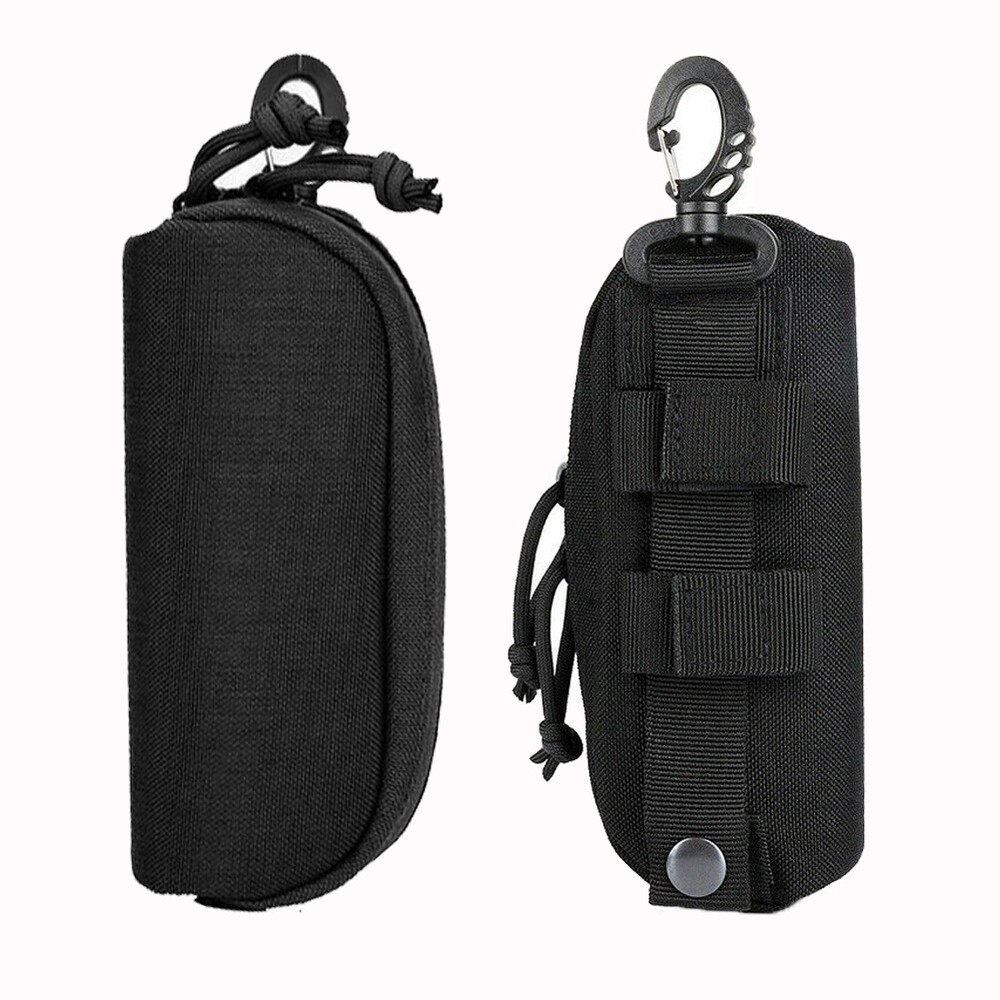 Tactical Molle Glasses Case Sunglasses Pouch Eyeglasses Box with Carabiner Hook