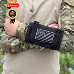 Tactical Arm Map Case, Shooters Armband Sleeve and Wrist Holder, Black