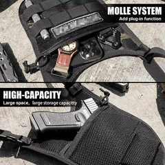 Tactical Underarm Gun Holster Molle Pocket Shoulder Crossbody Bag Wallet Hunting