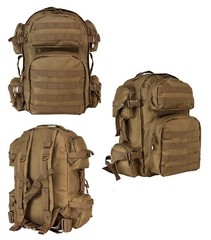 NcSTAR VISM Heavy Duty PALS Utility Camping Hiking 2 DAY Tactical Backpack Tan