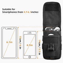Tactical Molle Phone Pouch Smartphone Holster Utility Waist Belt Organizer Case