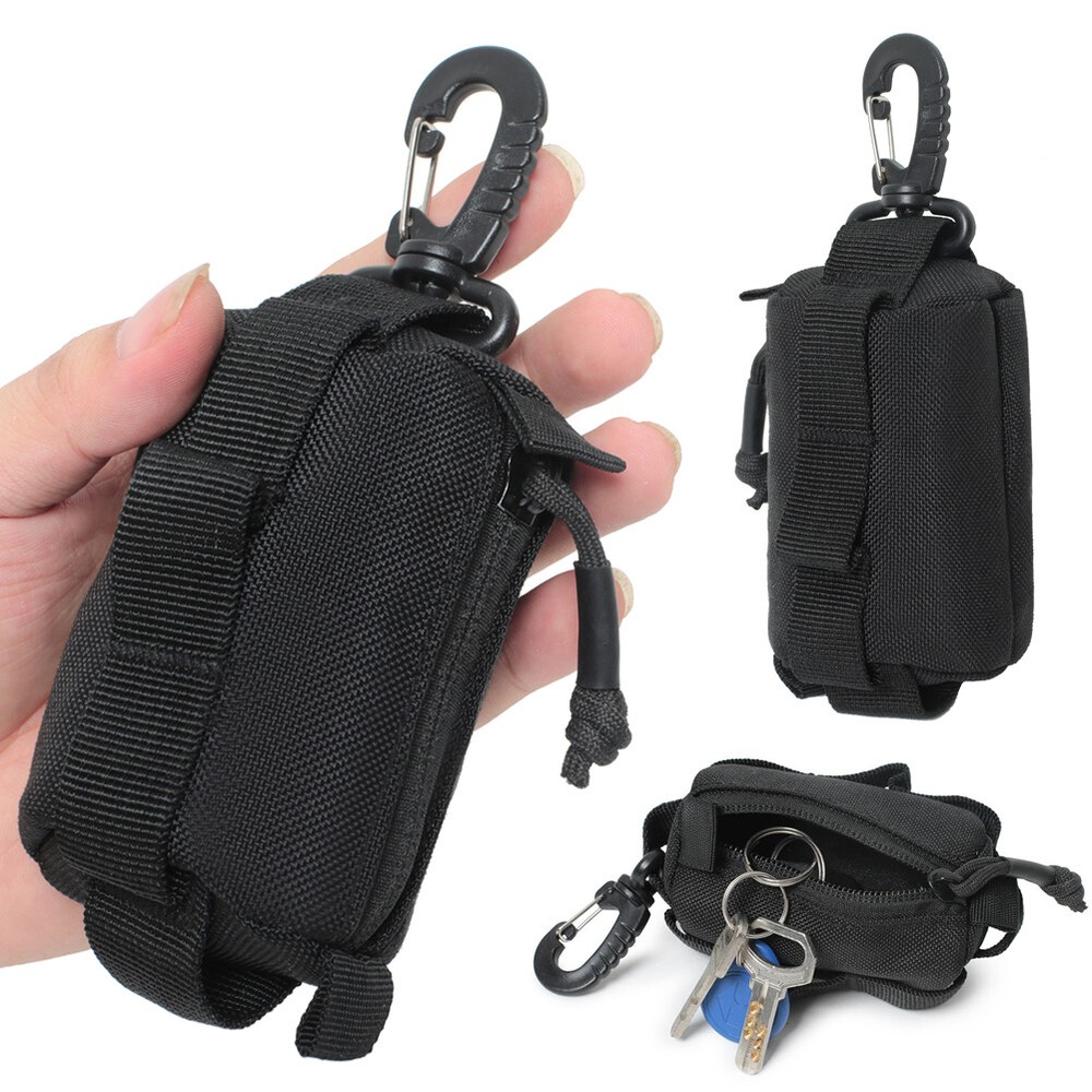 Tactical Molle Utility Pouch Small Waist Bag Nylon Coin Purse Keychain Wallet