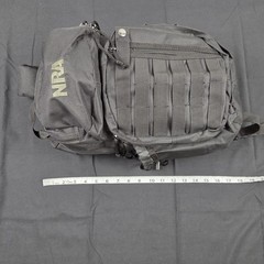 NRA Mini Tactical Backpack Black 16″ Tall Multi Pocket Shoulder Strap