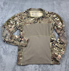 Tactical Combat International Combat Shirt Pullover Green Camo Patch Elbows XL
