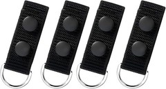 4Pack Tactical Belt Keepers with Metal Ring, Heavy Duty Nylon Belt Loop Suspende