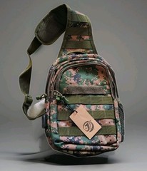 Tactical Camouflage Small Sling Over Shoulder Backpack 13×8 Inches USB Port