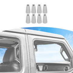 Rt-Tcz For Wrangler Jl A B Pillar Grab Handles Cover Trim Silver For Jeep