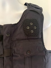 SAFARILAND U1 Clean Uniform Shirt Armor Carrier Front Open 2 Pocket Medium Navy