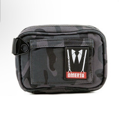 Omerta The Boss Tactical Zip Pouch Bag Case 7 in Gray with Logo Accent