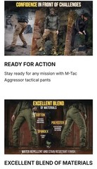M-Tac Tactical Cargo Pants Aggresor Gen II Flex Army Olive Green 38W 32L Militia