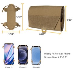 IDOGEAR Tactical Phone Case Universal Phone Pouch MOLLE Pouch Holder Hunting MC