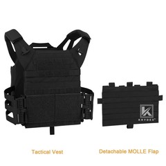 KRYDEX JPC2.0 Tactical Plate Carrier MOLLE Panel Quick Release Vest Camouflag BK