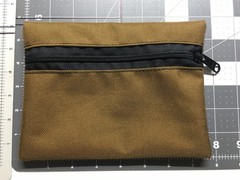 LIVESOUTSIDE Solid Golden Brown Tactical Black Zipper Bag Small US Made Army EDC